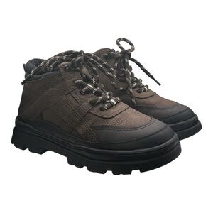 ZARA Kids Brown Hiking Boots Size 28 | Lace-Up Ankle Boots